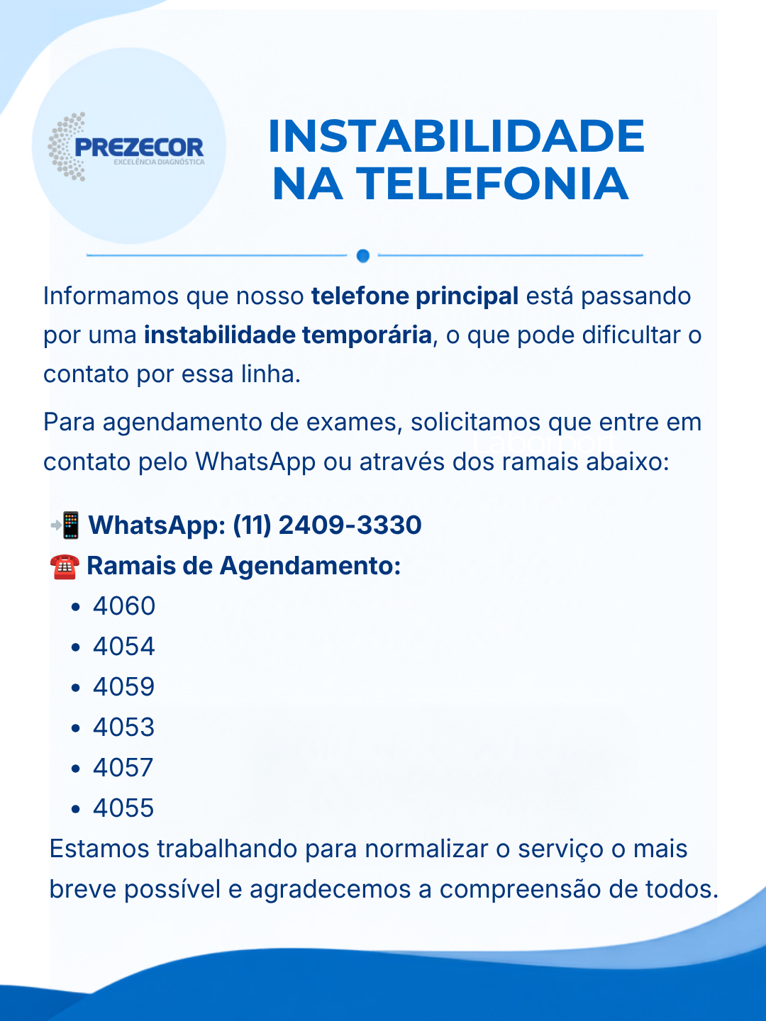 Aviso urgente